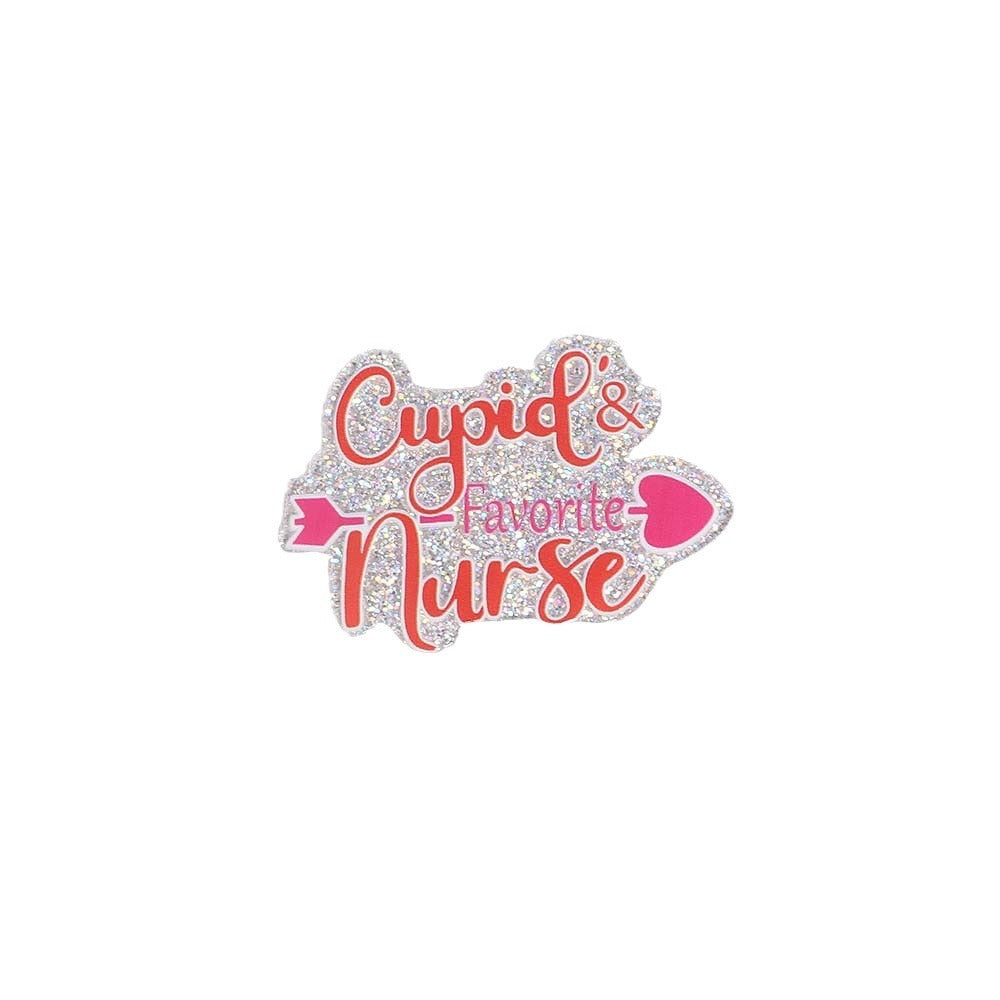 Wholesale 10pcs Loose Powder Letter Arrow Envelope Acrylic Pin Cute DIY Patch